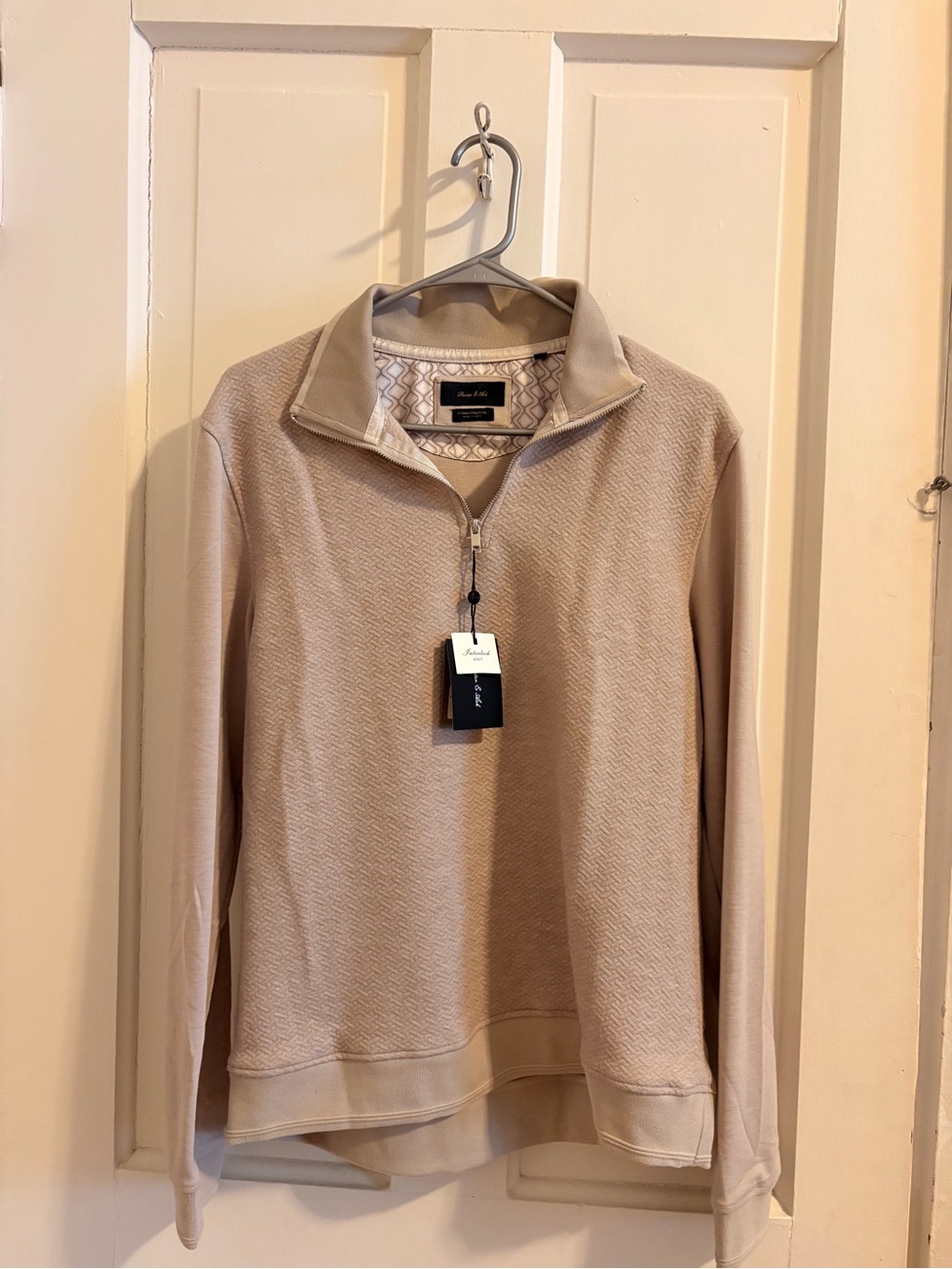 Club Room Men’s Beige Quarter-Zip Sweater